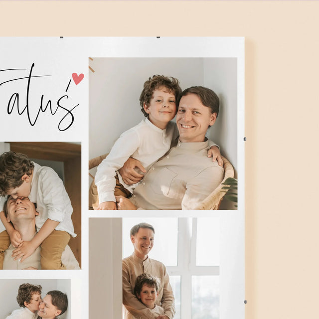 Fotokolaż: Tatusiu Kocham Cię - Personalizowany Plakat