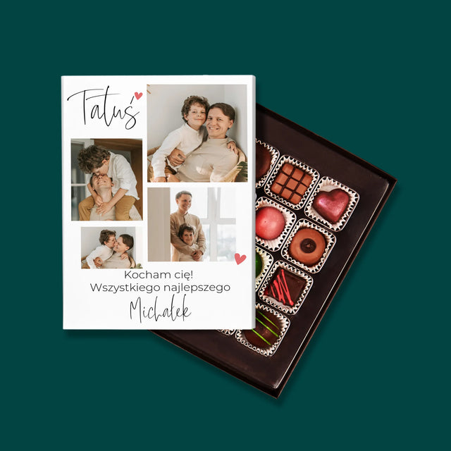 Fotokolaż: Tatusiu Kocham Cię - Personalizowane Praliny