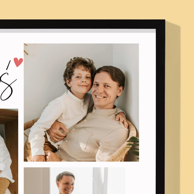 Fotokolaż: Tatusiu Kocham Cię - Wydruk Obramowany