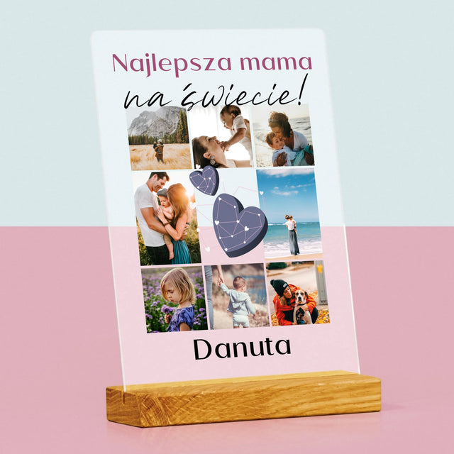 Fotokolaż: Najlepsza Mama - Wydruk Na Szkle Akrylowym