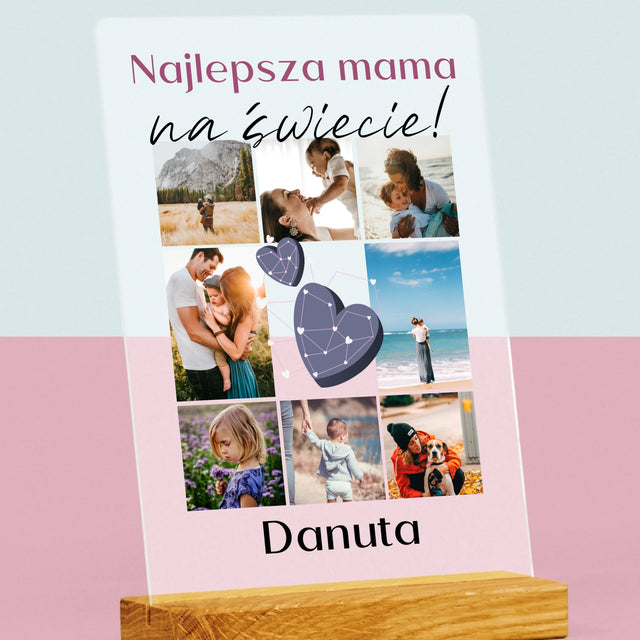 Fotokolaż: Najlepsza Mama - Wydruk Na Szkle Akrylowym