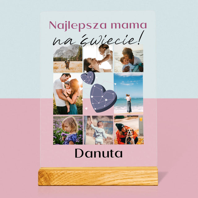 Fotokolaż: Najlepsza Mama - Wydruk Na Szkle Akrylowym