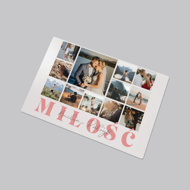 Fotokolaż: Miłość Imiona - Podkładka Na Biurko