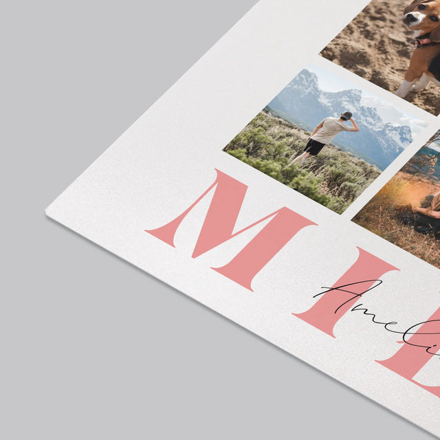 Fotokolaż: Miłość Imiona - Podkładka Na Biurko