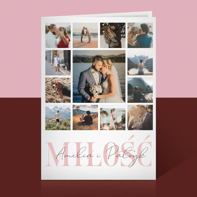 Fotokolaż: Miłość Imiona - Kartka Z Życzeniami