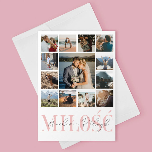 Fotokolaż: Miłość Imiona - Kartka Z Życzeniami