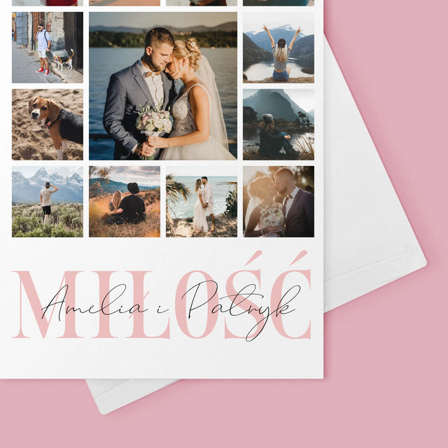 Fotokolaż: Miłość Imiona - Kartka Z Życzeniami