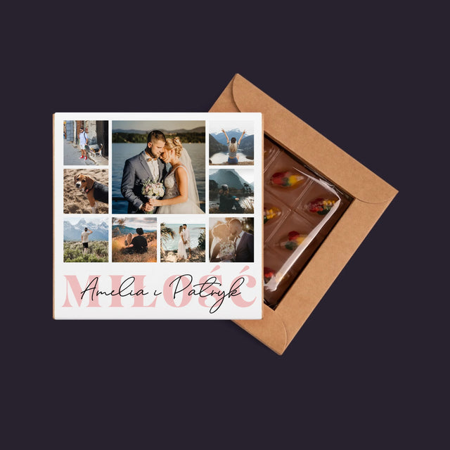 Fotokolaż: Miłość Imiona - Dubajska Czekolada