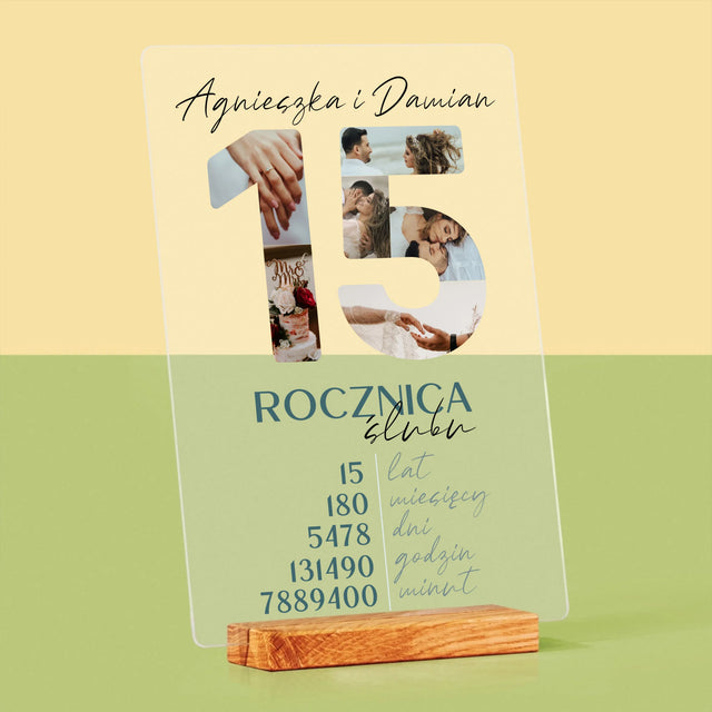 Słowo Ze Zdjęć: 15 Rocznica Ślubu - Wydruk Na Szkle Akrylowym