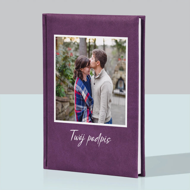 Zdjęcie i Podpis: Twoje Zdjęcie i Podpis - Notes Książkowy z Nadrukiem