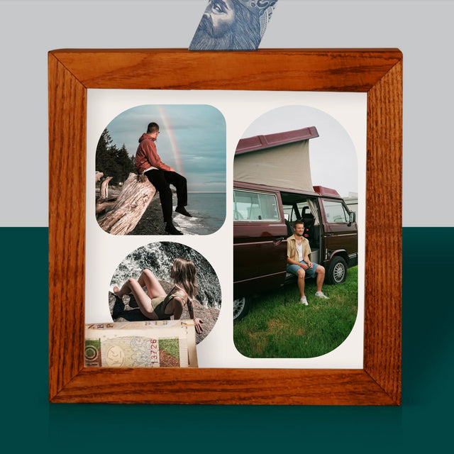 Fotokolaż: Kształty - Drewniana Skarbonka