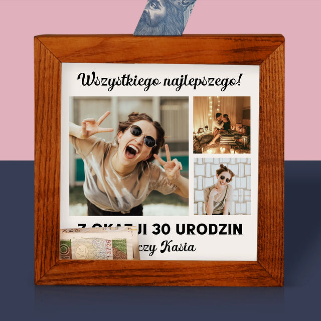 Fotokolaż: Urodzinowy Kolaż Ze Zdjęć - Drewniana Skarbonka