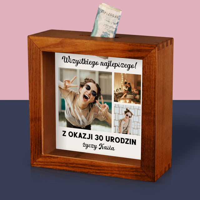Fotokolaż: Urodzinowy Kolaż Ze Zdjęć - Drewniana Skarbonka