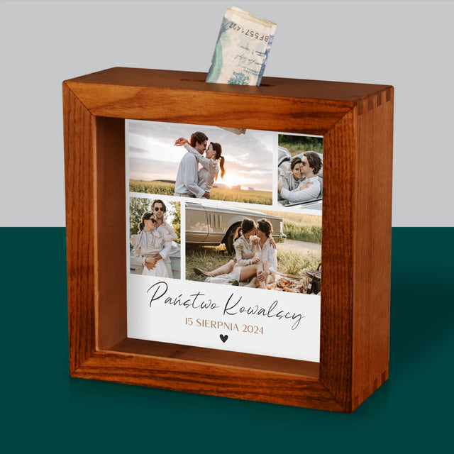 Fotokolaż: Państwo - Drewniana Skarbonka