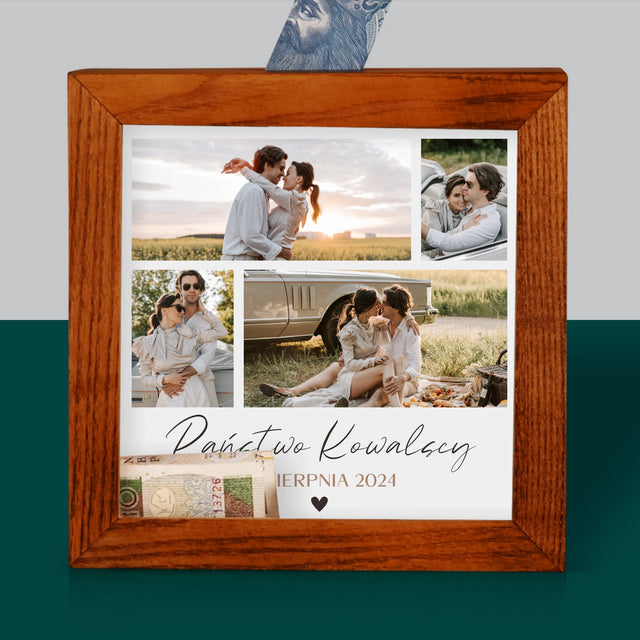 Fotokolaż: Państwo - Drewniana Skarbonka