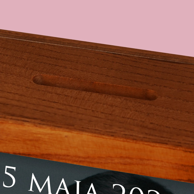 Zdjęcie I Podpis: Ślubne Zdjęcie Życzenia - Drewniana Skarbonka