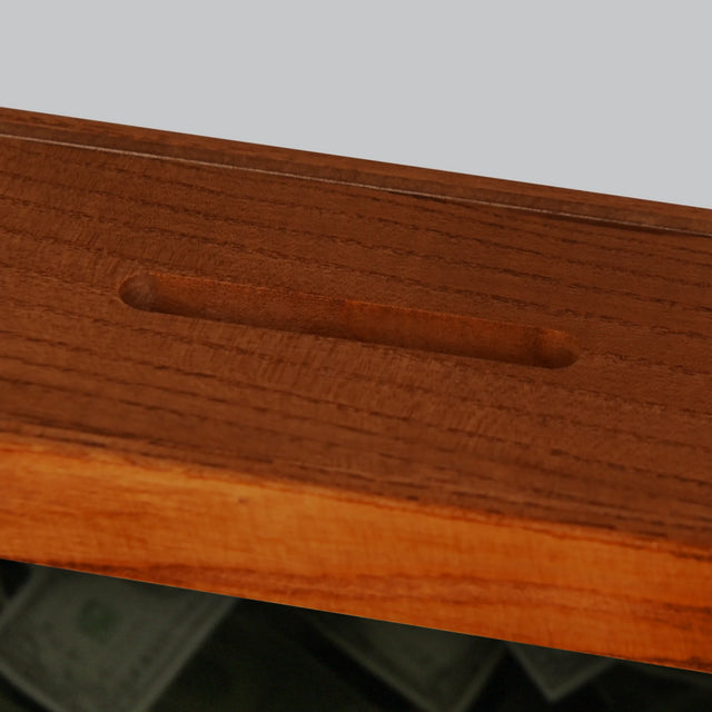 Zdjęcie I Podpis: Pierwszy Milion - Drewniana Skarbonka