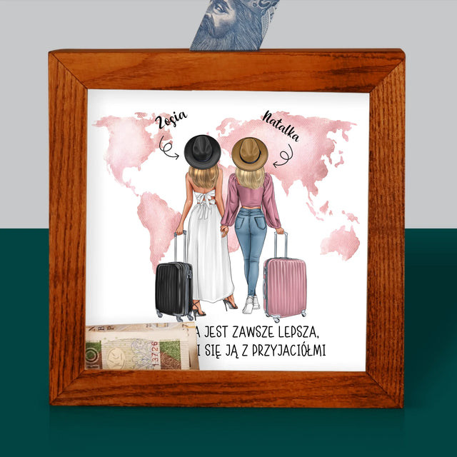 Kreator Postaci: Przyjaciółki Podróżniczki - Drewniana Skarbonka