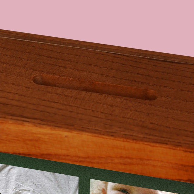 Fotokolaż: Puzzle Zdjęcia Dla Taty - Drewniana Skarbonka