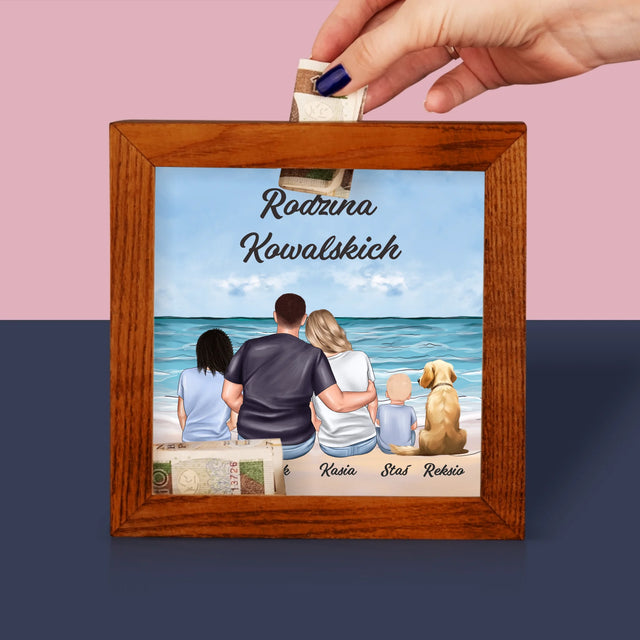 Kreator Postaci: Portret Rodzinny - Drewniana Skarbonka
