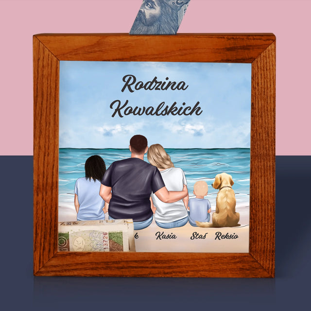 Kreator Postaci: Portret Rodzinny - Drewniana Skarbonka