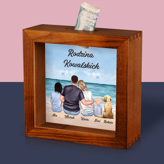 Kreator Postaci: Portret Rodzinny - Drewniana Skarbonka