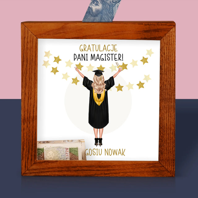 Kreator Postaci: Jesteś Magistrem - Drewniana Skarbonka