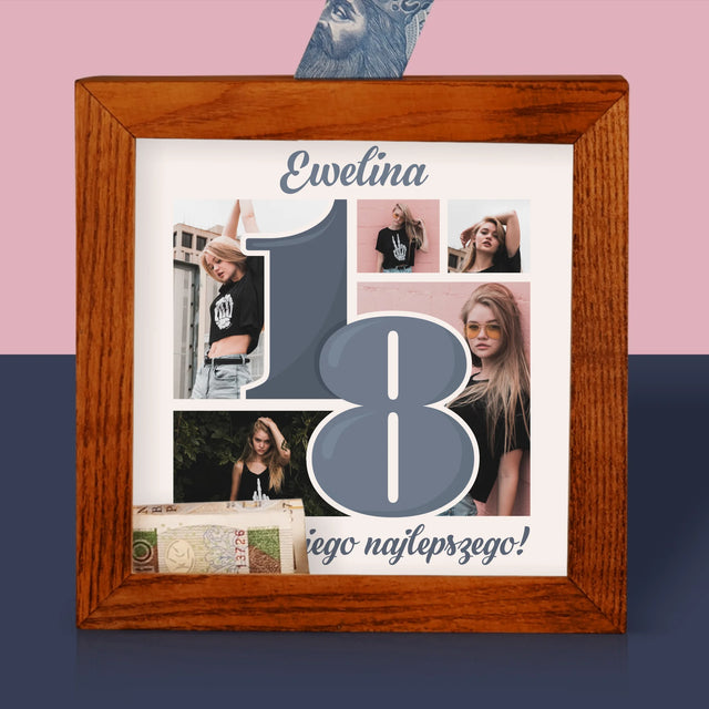 Fotokolaż: 18 Najpiękniejsze Chwile - Drewniana Skarbonka