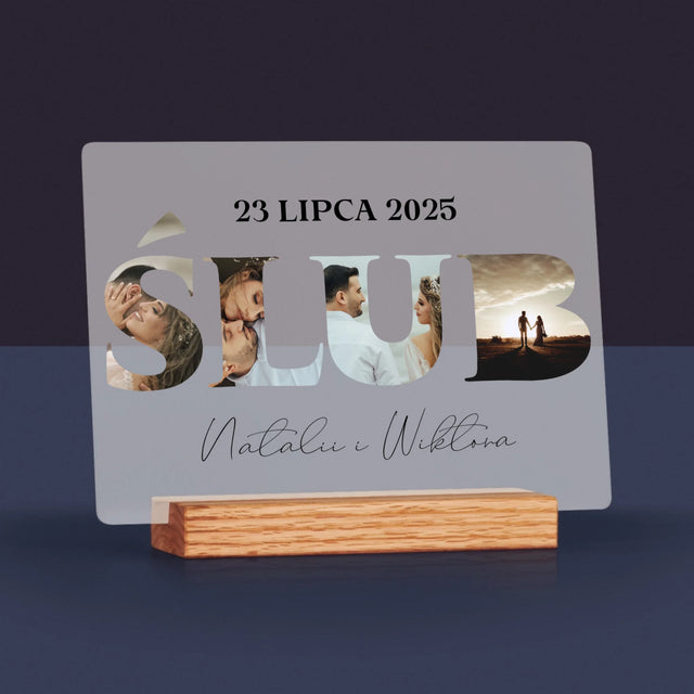 Słowo Ze Zdjęć: Na Ślub - Wydruk Na Szkle Akrylowym