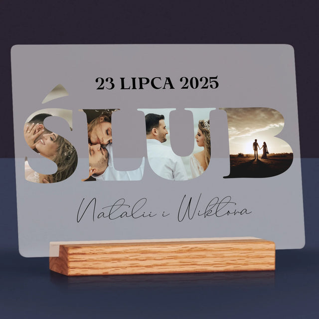 Słowo Ze Zdjęć: Na Ślub - Wydruk Na Szkle Akrylowym