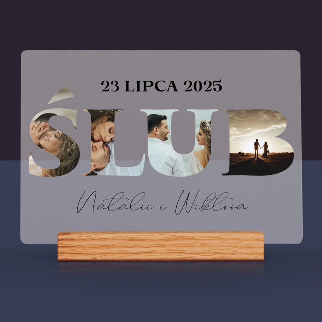 Słowo Ze Zdjęć: Na Ślub - Wydruk Na Szkle Akrylowym