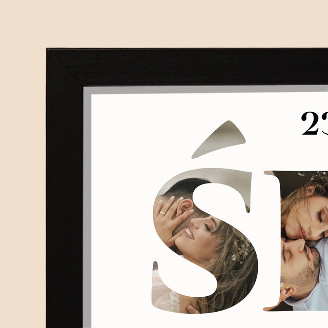 Słowo Ze Zdjęć: Na Ślub - Wydruk Obramowany 20X40