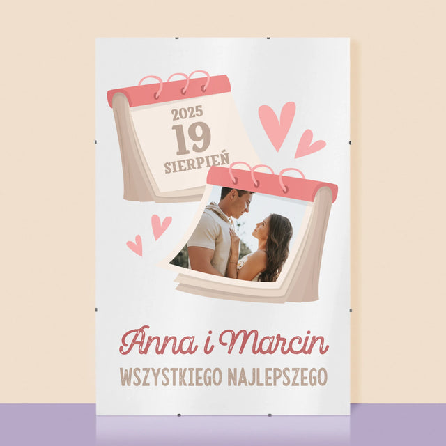 Zdjęcie i Podpis: Kartka z Kalendarza - Personalizowany Plakat