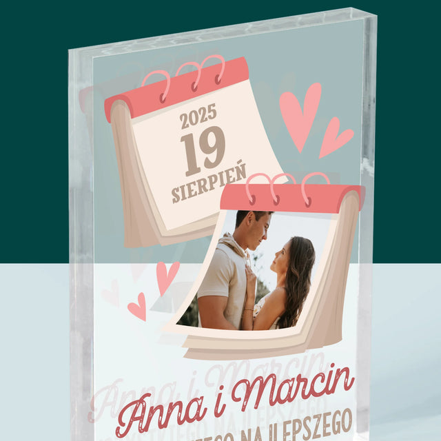 Zdjęcie i Podpis: Kartka z Kalendarza - Blok Akrylowy