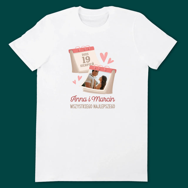 Zdjęcie i Podpis: Kartka z Kalendarza - Koszulki Dla Par