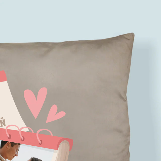 Zdjęcie i Podpis: Kartka z Kalendarza - Poduszka z Nadrukiem