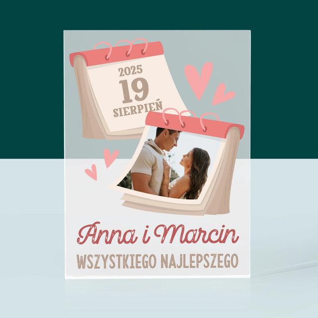 Zdjęcie i Podpis: Kartka z Kalendarza - Blok Akrylowy