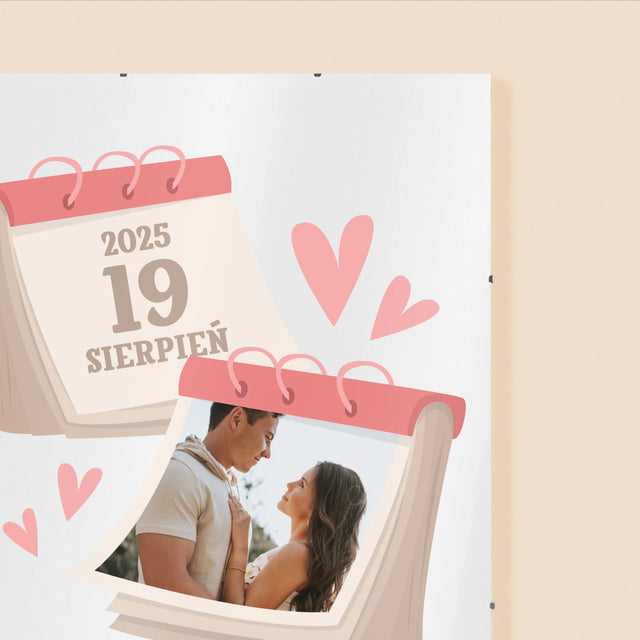 Zdjęcie i Podpis: Kartka z Kalendarza - Personalizowany Plakat