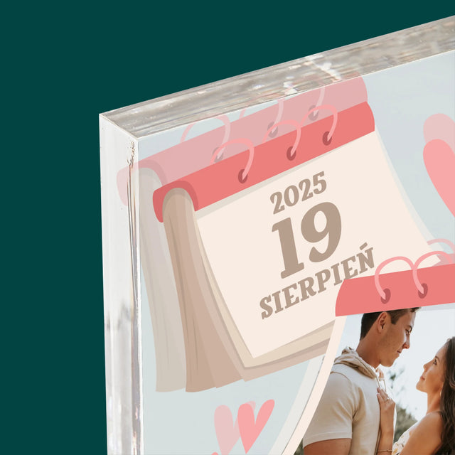 Zdjęcie i Podpis: Kartka z Kalendarza - Blok Akrylowy