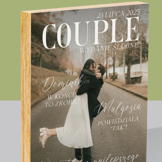 Okładka Magazynu: Couple - Wydruk Na Drewnie