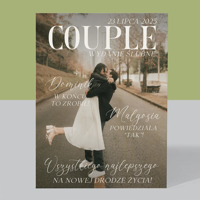 Okładka Magazynu: Couple - Wydruk Na Drewnie