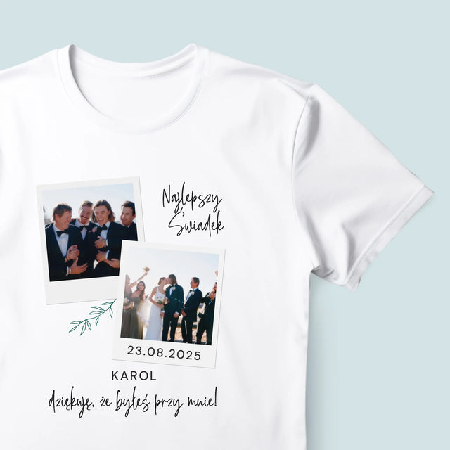 Fotokolaż: Najlepszy Świadek Polaroidy - Koszulka Męska z Nadrukiem