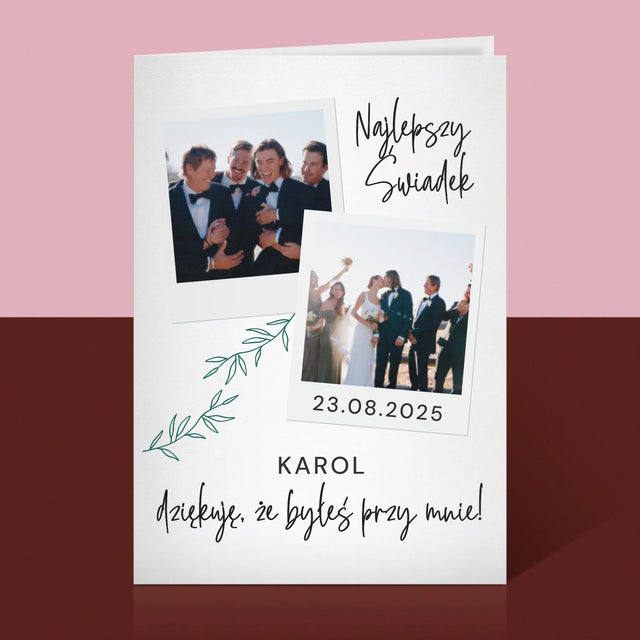 Fotokolaż: Najlepszy Świadek Polaroidy - Kartka z Życzeniami