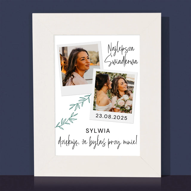 Fotokolaż: Najlepsza Świadkowa Polaroidy - Ramka Na Zdjęcie