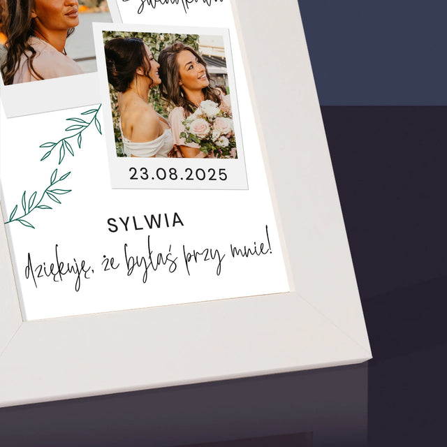 Fotokolaż: Najlepsza Świadkowa Polaroidy - Ramka Na Zdjęcie