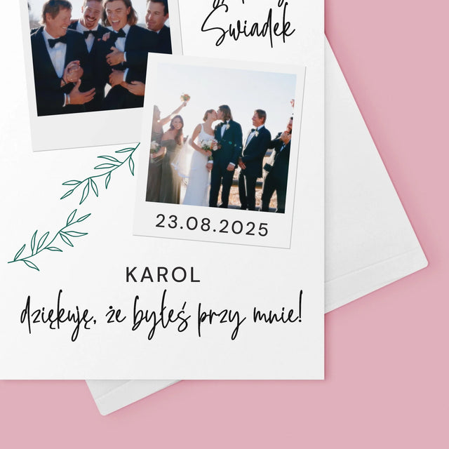 Fotokolaż: Najlepszy Świadek Polaroidy - Kartka z Życzeniami