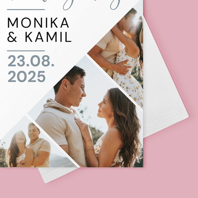 Fotokolaż: Nowożeńcy - Kartka z Życzeniami