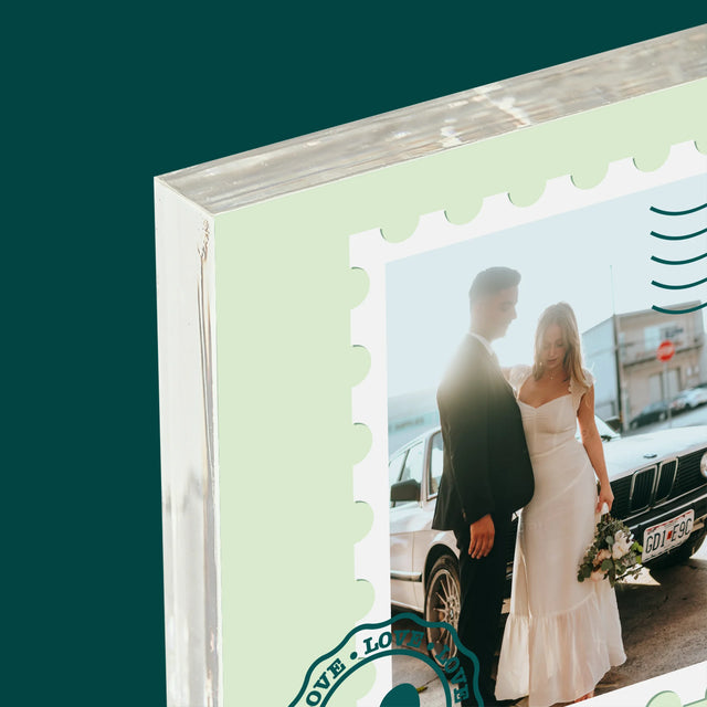 Zdjęcie i Podpis: Ślubna Pocztówka - Blok Akrylowy