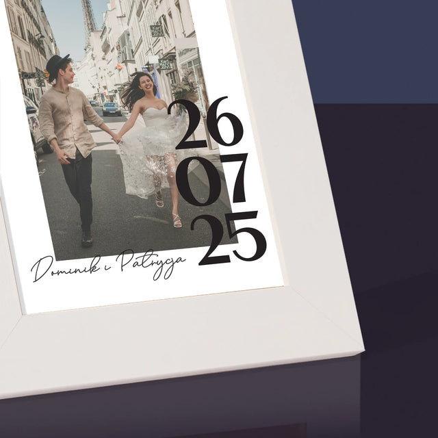 Zdjęcie i Podpis: Gratulacje z Okazji Ślubu - Ramka Na Zdjęcie