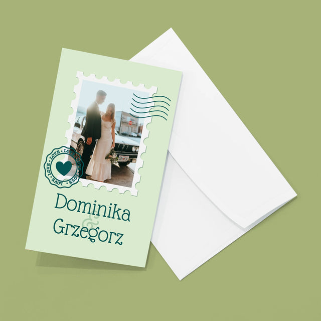 Zdjęcie i Podpis: Ślubna Pocztówka - Duża Harmonijka Ze Zdjęć